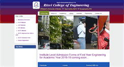 Desktop Screenshot of eng.rizvi.edu.in