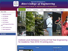 Tablet Screenshot of eng.rizvi.edu.in